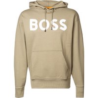 BOSS Orange Herren Hoodie grün Baumwolle Logo und Motiv von Boss Orange