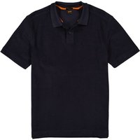 BOSS Orange Herren Polo-Shirt blau Baumwoll-Frottee von Boss Orange