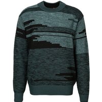 BOSS Orange Herren Pullover blau Wolle Gemustert von Boss Orange