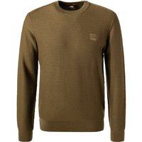 BOSS Orange Herren Pullover grün unifarben von Boss Orange