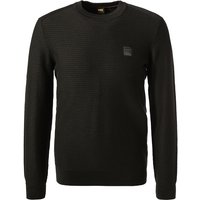 BOSS Orange Herren Pullover schwarz unifarben von Boss Orange