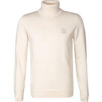 BOSS Orange Herren Rollkragenpullover weiß unifarben von Boss Orange