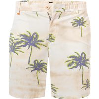 BOSS Orange Herren Shorts beige Baumwolle gemustert von Boss Orange