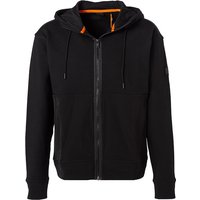 BOSS Orange Herren Sweatjacke schwarz Baumwolle unifarben von Boss Orange