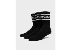 BOSS 3-Pack Rib Stripe Socken Herren - Damen, Black von Boss