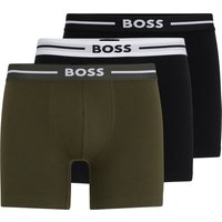 BOSS Bold Boxershorts kurz, Logo-Print, 3er Pack, für Herren, schwarz, M von Boss