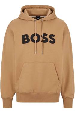 BOSS Regular Fit Kapuzen Sweatshirt schwarz, Einfarbig von Boss