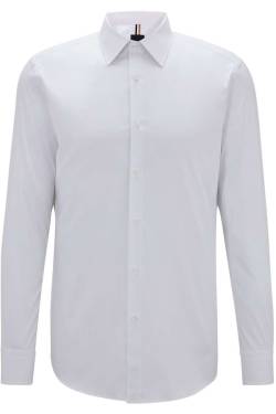 BOSS Slim Fit Hemd weiss, Einfarbig von Boss