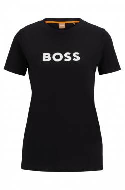 BOSS T-Shirt Elogo 5 mit Kontrast-Logo von Boss