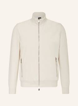 Boss Strickjacke Papillon In Materialmix weiss von Boss