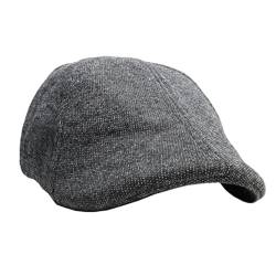 The Original Boston Scally Cap – The Scrapper Newsboy Flat Cap – 6 Panel Cotton Fitted Hat for Men – Charcoal, Dunkelgrau, XX-Large von Boston Scally Co.