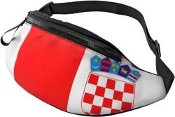 Bauchtasche für Herren und Damen, leger, Sport, Hüfttasche (Kroatien-Flagge), Siehe Abbildung, Einheitsgröße, modisch von Botell