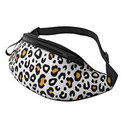 Bauchtasche mit Leopardenmuster, für Herren und Damen, verstellbarer Gürtel, Hüfttaschen für Reisen, Freizeit, Laufen, Wandern, Leopardenmuster S2, Einheitsgröße, Aktentasche von Botell