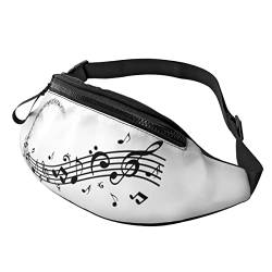 Bauchtasche mit Musik, Schlammnotizen, leichte Gürteltasche, für Sport, Laufen, Wandern, Musiknoten 05, Einheitsgröße, Aktentasche von Botell