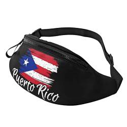 Bauchtasche mit Puerto Rico-Flagge, Puerto Hip Bauchtasche für Männer und Frauen, Outdoor, Laufen, Wandern, Puerto Rico 04, Einheitsgröße, Aktentasche von Botell