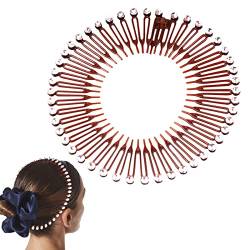 Botiniv Kreis Kamm Stirnband | Circle Comb Full Circular Tooth Headband Hair Wrap,Haarbandhalter für Frauen Mädchen Sport Haarschmuck von Botiniv