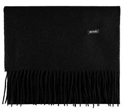 Bovari Kaschmir Schal Herren – 100% Kaschmir/Cashmere – Premium Qualität – 180 x 31 cm - viele Farben (schwarz (black)) von Bovari