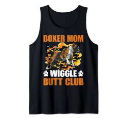 Boxer Mom Wiggle Butt Club Boxer Hund Lustiger Spruch Tank Top von Boxer Hunderasse Hunde Design Ideen