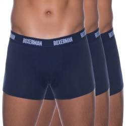 Boxerman 3-er Set Trunks Dunkelblau von Boxerman