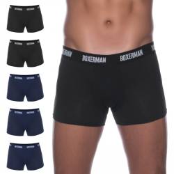 Boxerman 6-er Set Trunks Dunkelblau & Schwarz von Boxerman