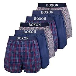 Boxon - Boxershorts - Web - 6er Pack (M Bordeux) von Boxon