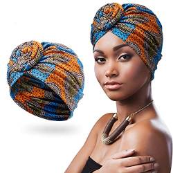 Boyiee Afrikanischer Turban Kopfbedeckung Geknoteter Vorgebundene Kopfwickel Mütze von Boyiee