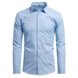Boyland Herren-Formalhemd, Hemd Herren Langarm, Business, einfarbig, Normale Passform, Herren-Freizeithemd, bügelfrei von Boyland