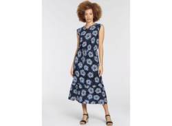 Maxikleid BOYSEN'S Gr. 36, N-Gr, blau (marine) Damen Kleider Strandkleider mit maritimen Floral-Alloverdruck - NEUE KOLLEKTION von Boysen's