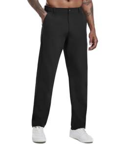 Boyzn Men's Golf Pants with 5 Pockets Lightweight Stretch Quick Dry Casual Travel Work Dress Pants Black02-34 von Boyzn