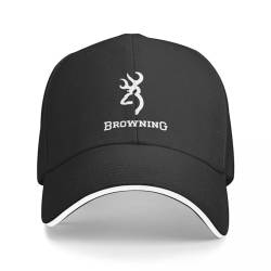Baseballkappe Browning-Logo Baseballkappe Hip Hop Sandwich Cap Unisex verstellbare Kopfbedeckung Outdoor Geburtstagsgeschenk Weihnachten von BrAvee