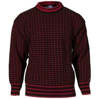 Bråtens Strickpullover Islender Sweater - Herren Damen Wollpullover - schwarz-rot - aus 100% norwegischer Wolle von Bråtens