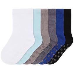 Bramble & Bear (6er-Pack) Unisex Baby Grip Socks - Rutschfeste Baby-Socken mit weicher Baumwoll-Konstruktion - Verschiedene Blau- und Rosatöne in den Größen 0-5 Jahre - Komfortabel, flexibel von Bramble & Bear