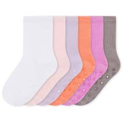 Bramble & Bear (6er-Pack) Unisex Baby Grip Socks - Rutschfeste Baby-Socken mit weicher Baumwoll-Konstruktion - Verschiedene Blau- und Rosatöne in den Größen 0-5 Jahre - Komfortabel, flexibel von Bramble & Bear