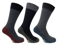 Bramble Herren Wicking Boot Socken | 3 Paar | UK Größe 6-11 | Schwarz/Grau Mix Outdoor Komfort Wanderschuhe Socken Wandersocken Aktivitätssocken, Schwarz / Grau von Bramble