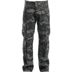 BRANDIT PURE VINTAGE TROUSER CARGOHOSE HOSE bis 7XL (Darkcamo)S von Brandit