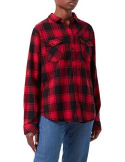 Brandit Amy Flanell Checkshirt Girl-Hemd schwarz/rot - 4XL von Brandit