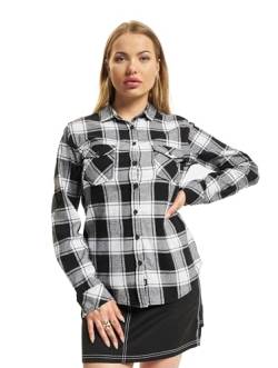 Brandit Amy Flanell Checkshirt Girl-Hemd schwarz/weiß - L von Brandit