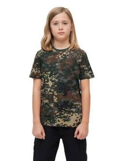 Brandit Army T-Shirt Kinder Armee Bundeswehr Shirt Kids BW UNTERHEMD Uni & CAMO, Größe:L (146/152), Farbe:Flecktarn von Brandit