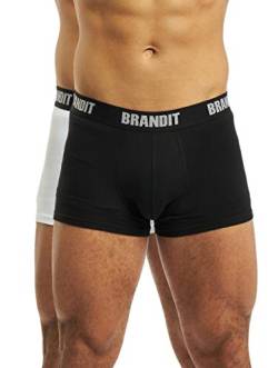 Brandit Boxershort Logo, 2er Pack, White und Black, Größe XXL von Brandit
