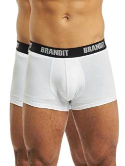 Brandit Boxershort Logo, 2er Pack, White und White, Größe XL von Brandit
