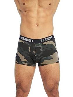 Brandit Boxershort Logo, 2er Pack, Woodland und darkcamo, Größe 3XL von Brandit