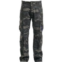 Brandit - Camouflage/Flecktarn Cargohose - Pure Vintage Trousers - XXL bis 6XL - für Männer - Größe 3XL - darkcamo von Brandit