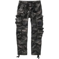 Brandit Cargohose - Pure Vintage Trouser Slim - S bis XXL - für Männer - Größe L - darkcamo von Brandit