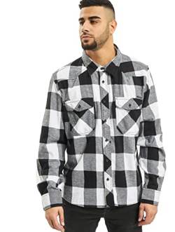 Brandit Check Shirt Herren Baumwoll Hemd M Weiss-schwarz von Brandit