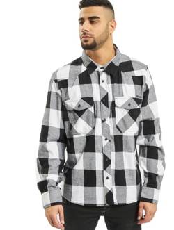 Brandit Check Shirt Herren Baumwoll Hemd S Weiss-schwarz von Brandit