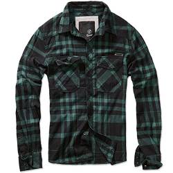 Brandit Checkshirt Männer Langarmhemd schwarz/grün M 100% Baumwolle Basics von Brandit