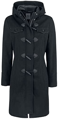 Brandit Damen Dufflecoat Long Mantel, Schwarz (Black 2), Medium von Brandit