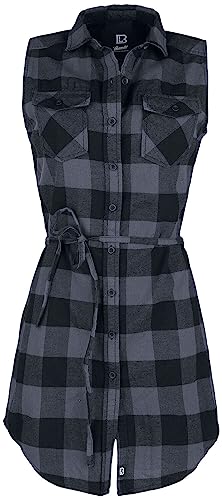 Brandit Damen Women Gracey Longshirt Sleeveless Bluse, Black/Grey, XS von Brandit