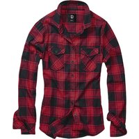 Brandit Flanellhemd - Amy Flanell Checkshirt - S bis 5XL - für Damen - Größe 4XL - schwarz/rot von Brandit