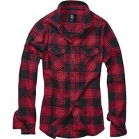 Brandit Flanellhemd - Amy Flanell Checkshirt - S bis 5XL - für Damen - Größe 5XL - schwarz/rot von Brandit